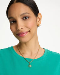 Chico's Outlet - Aventurine Stone Pendant Necklace
