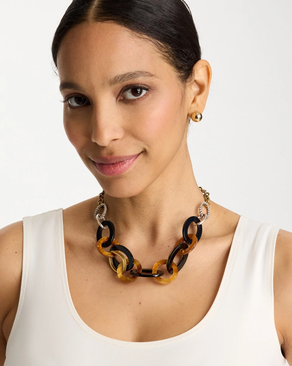 Chico's US - Triple Strand Convertible Resin Necklace