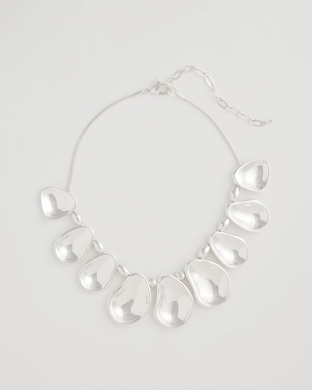 Chico's Sale - Shiny Silvertone Bib Necklace