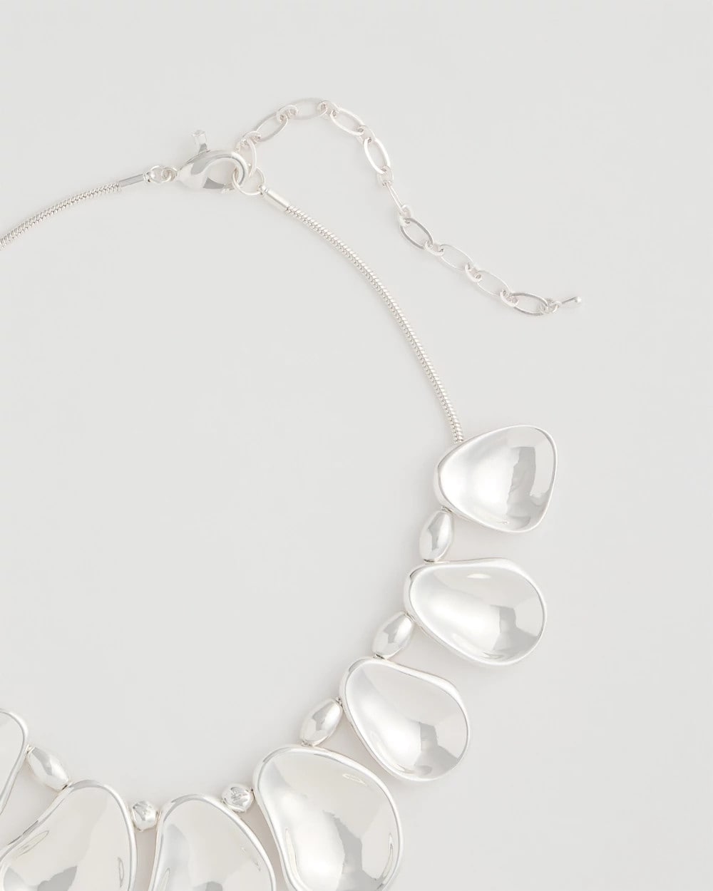 Chico's Sale - Shiny Silvertone Bib Necklace