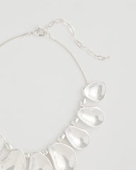 Chico's Sale - Shiny Silvertone Bib Necklace