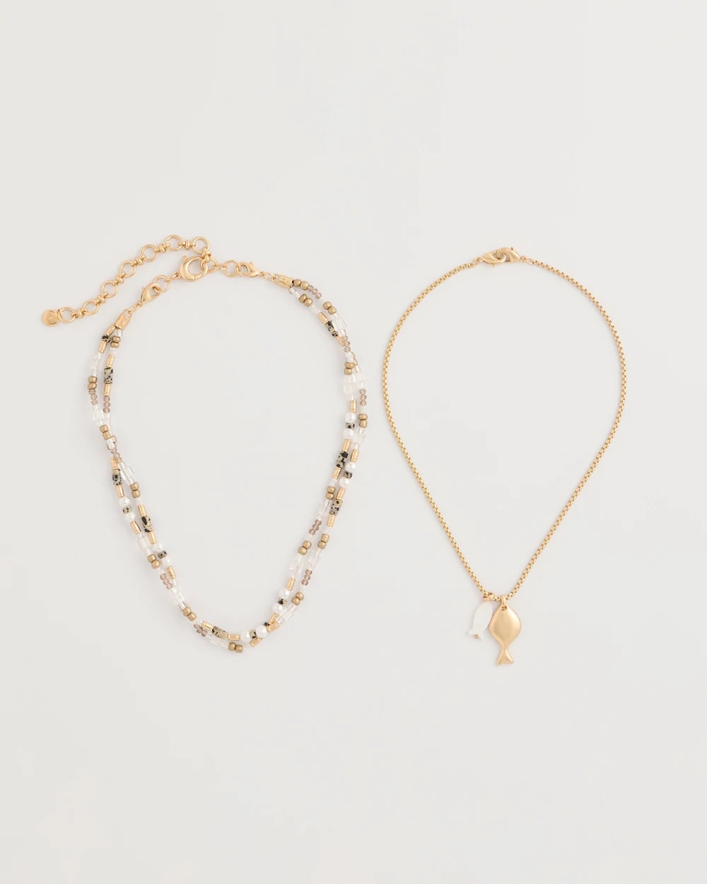 Chico's For Sale - Neutral Jasper Shell Short Necklace