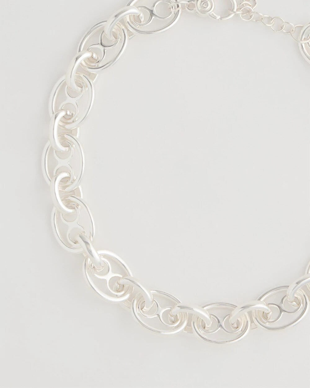 Chico's Outlet - Mariner Silvertone Link Necklace