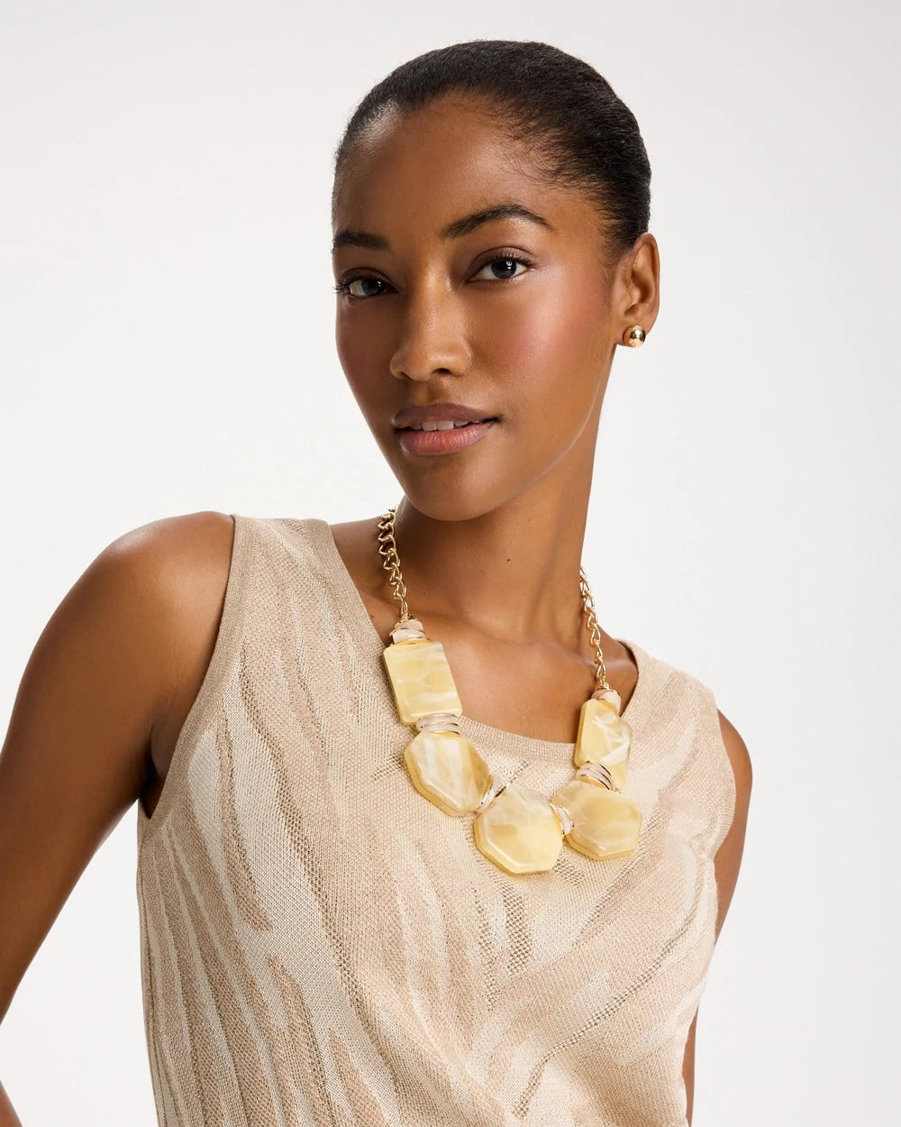 Chico's Online - Chico's Originals Neutral Stone Bib Necklace