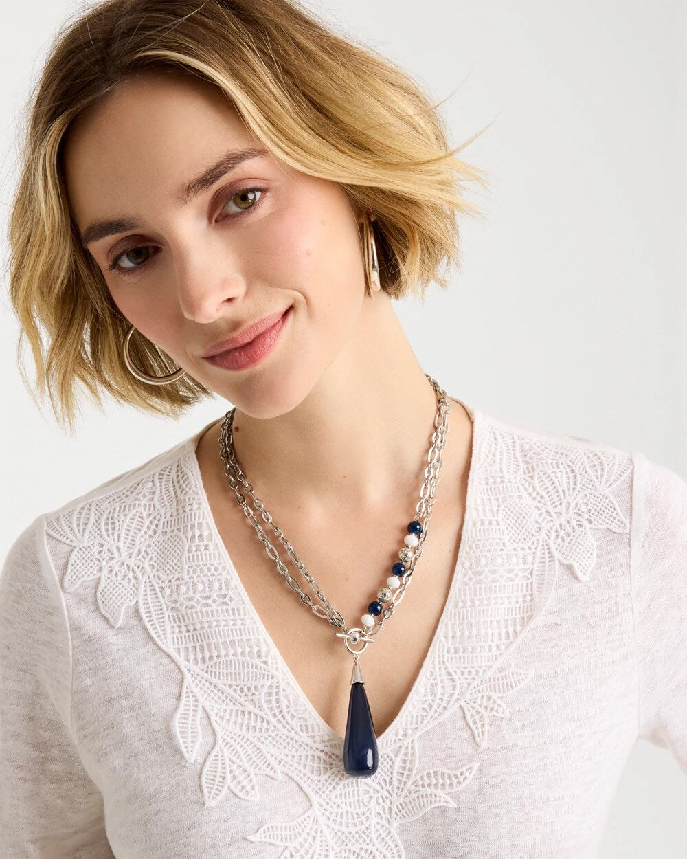 Chico's / Siren Teardrop Pendant Necklace