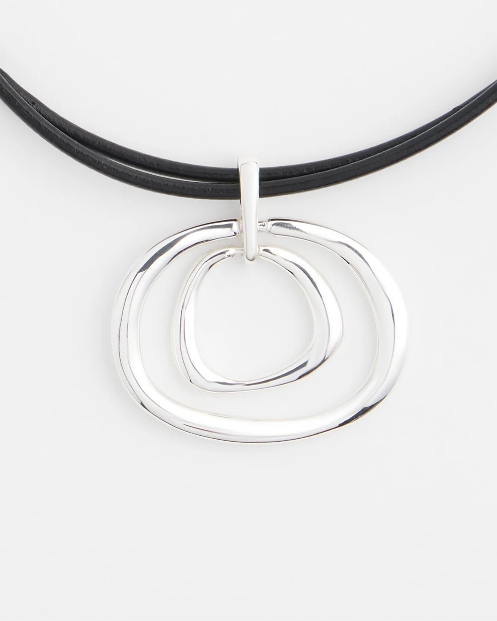 Chico's Online - Silver Tone Rings Pendant Necklace