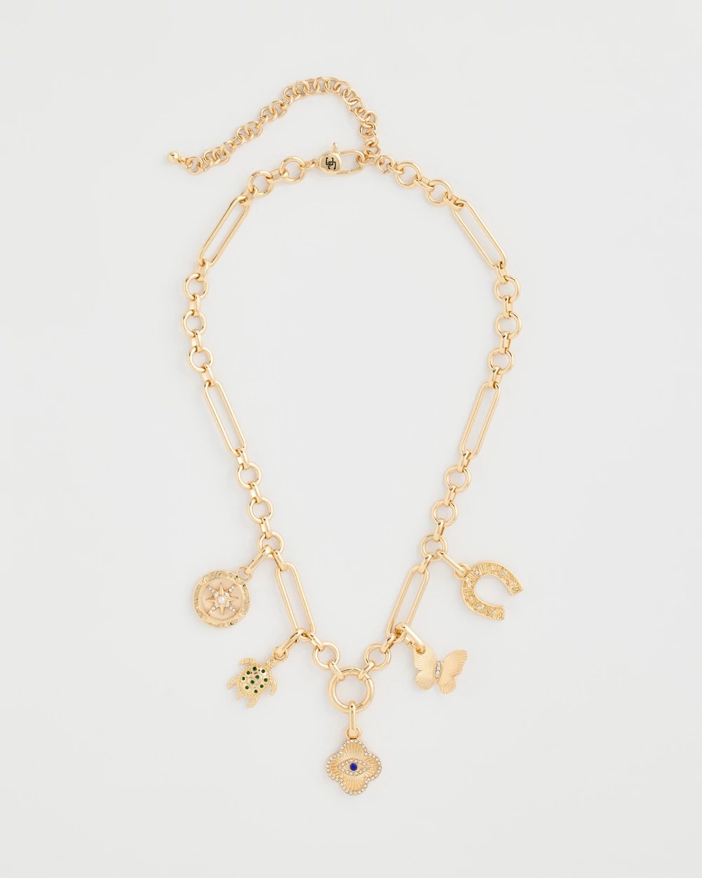 Chico's US - Shiny Goldtone Novelty Charm Necklace