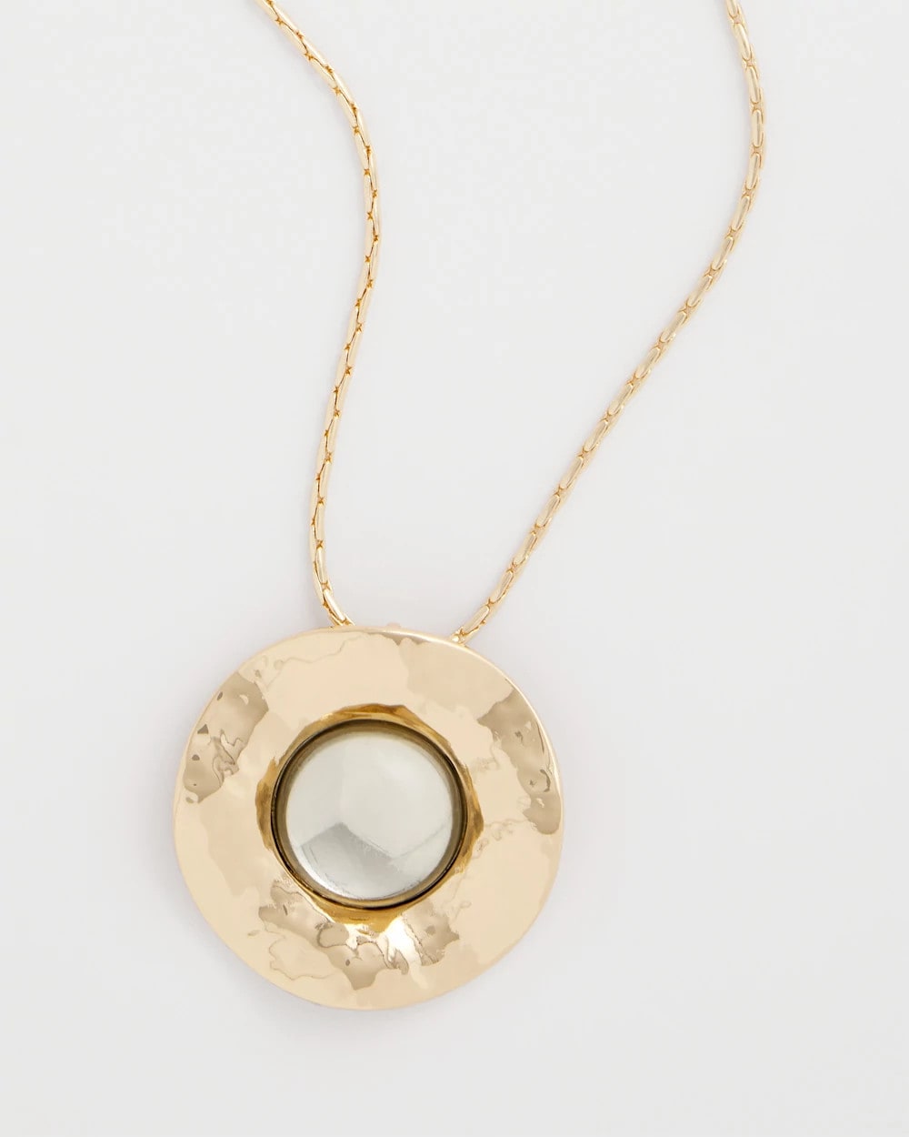 Chico's Sale - Green Gold Short Pendant Necklace