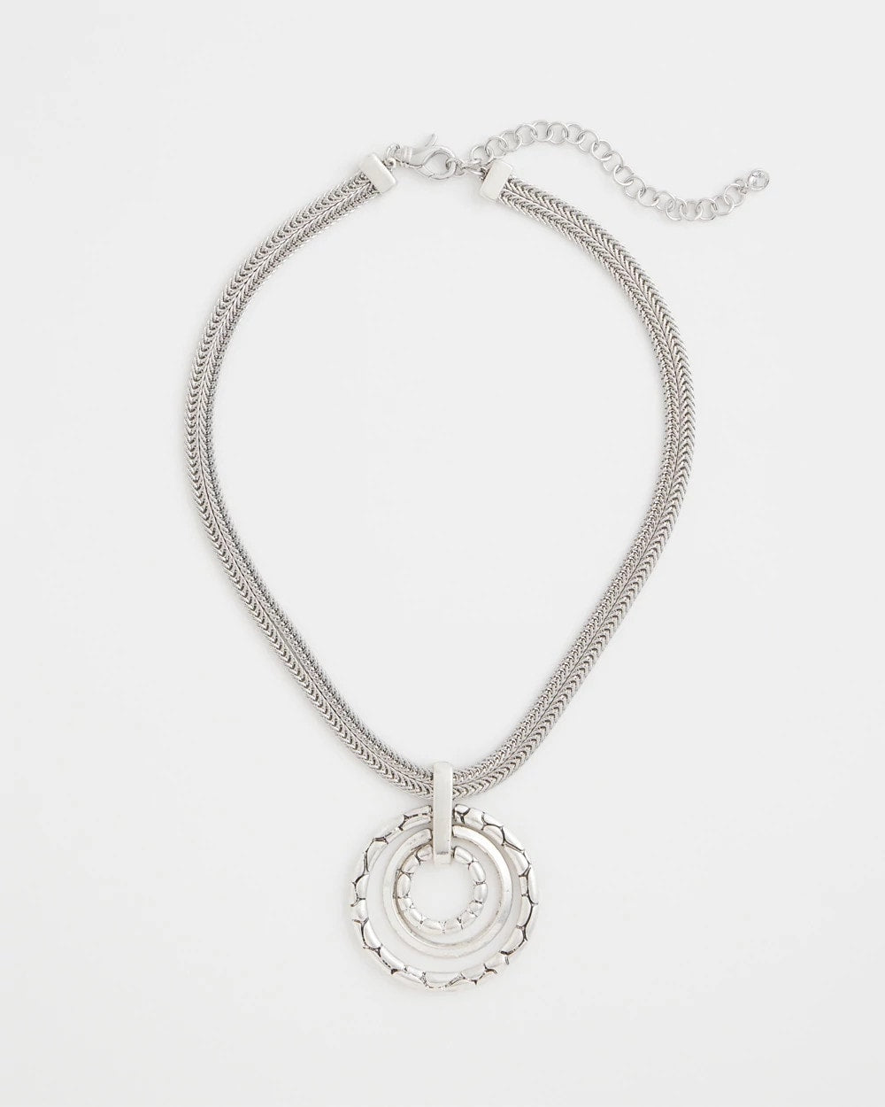 Chico's Outlet - Silver Short Pendant Necklace