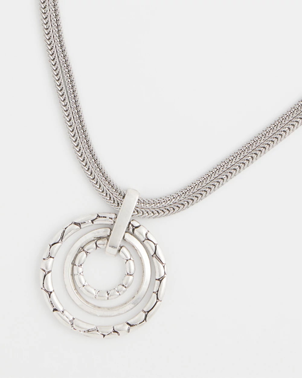 Chico's Outlet - Silver Short Pendant Necklace