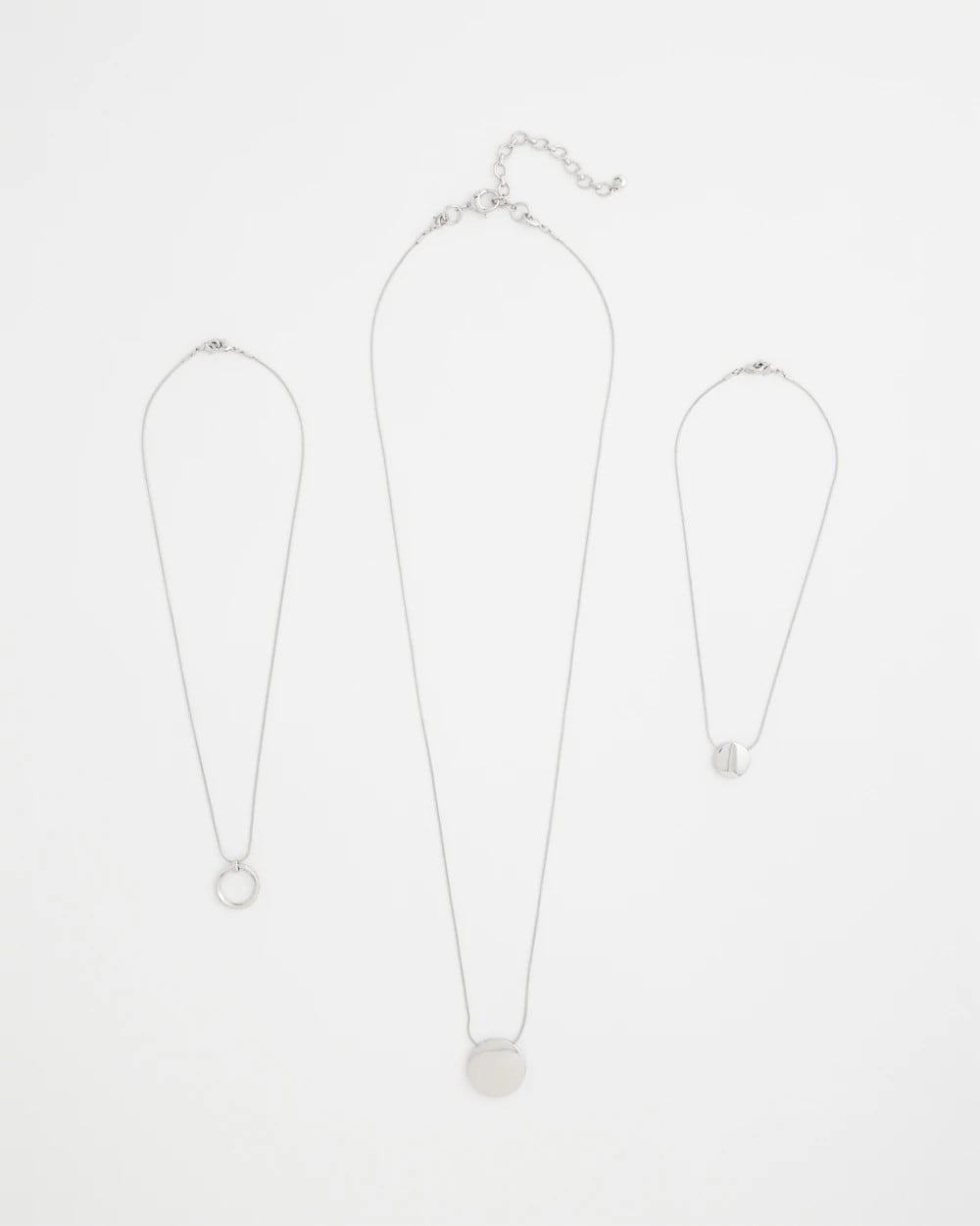 Chico's Sale - Silver Triple Pendant Necklace