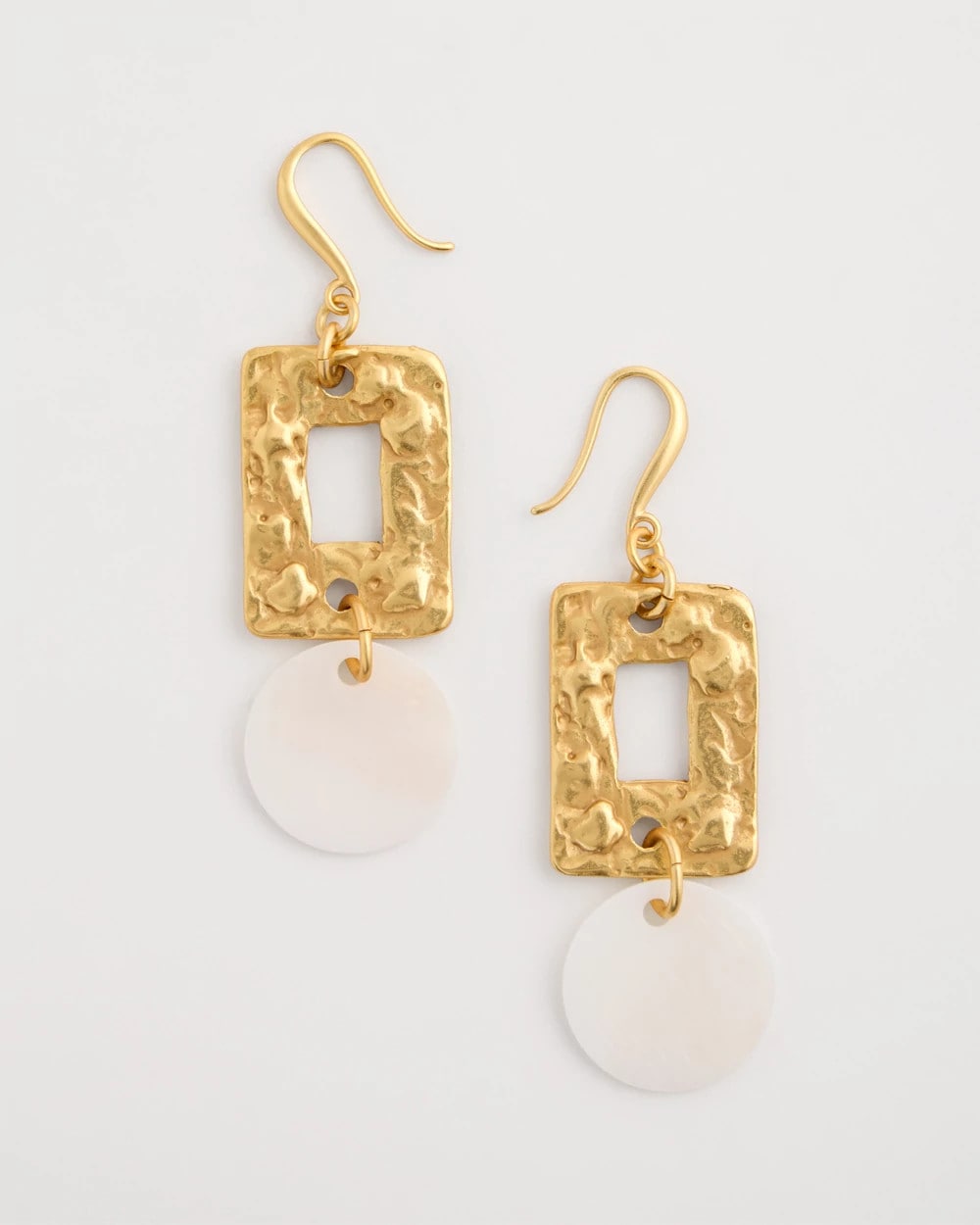 Chico's Outlet - Pearl Hammered Drop Earrings