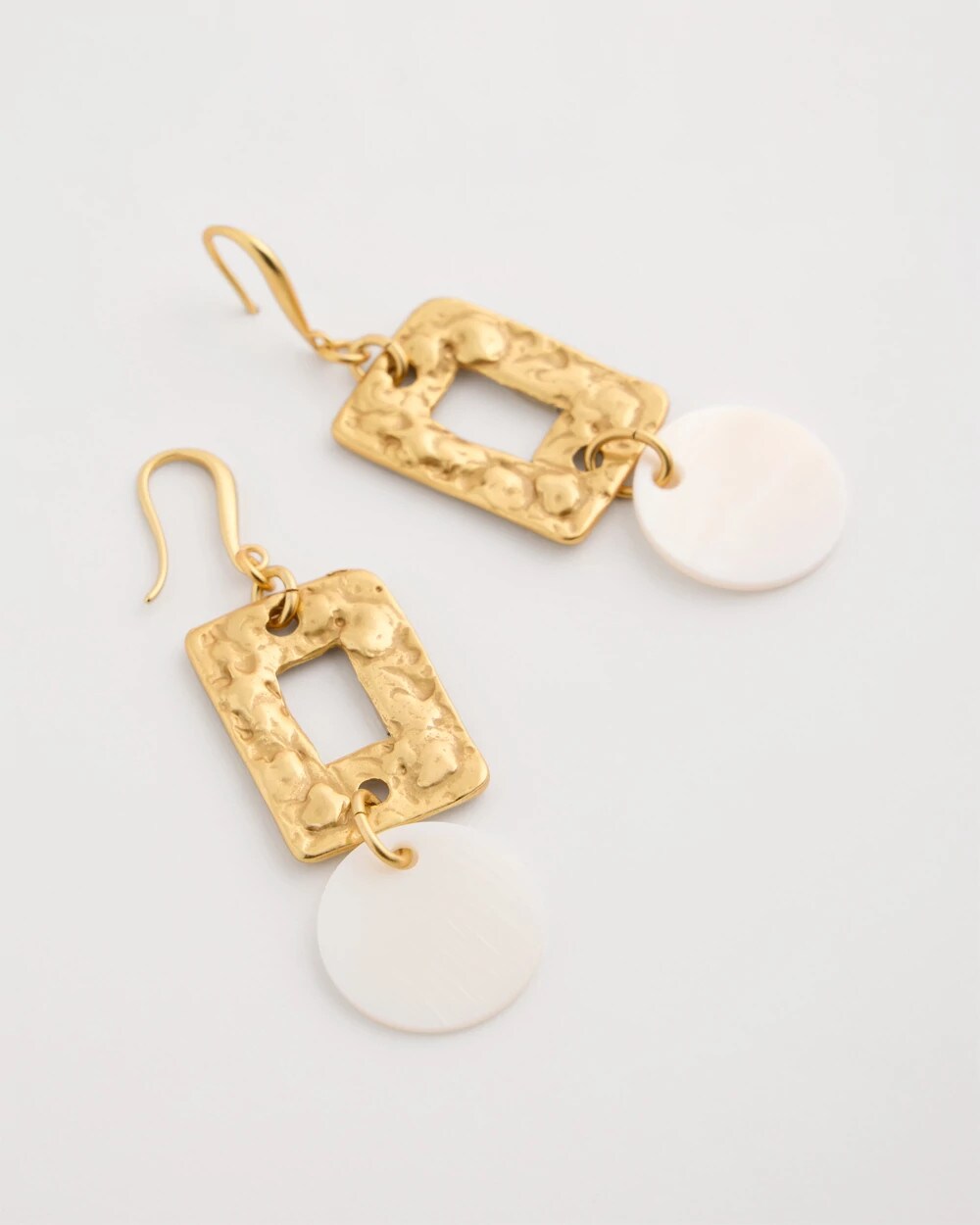 Chico's Outlet - Pearl Hammered Drop Earrings