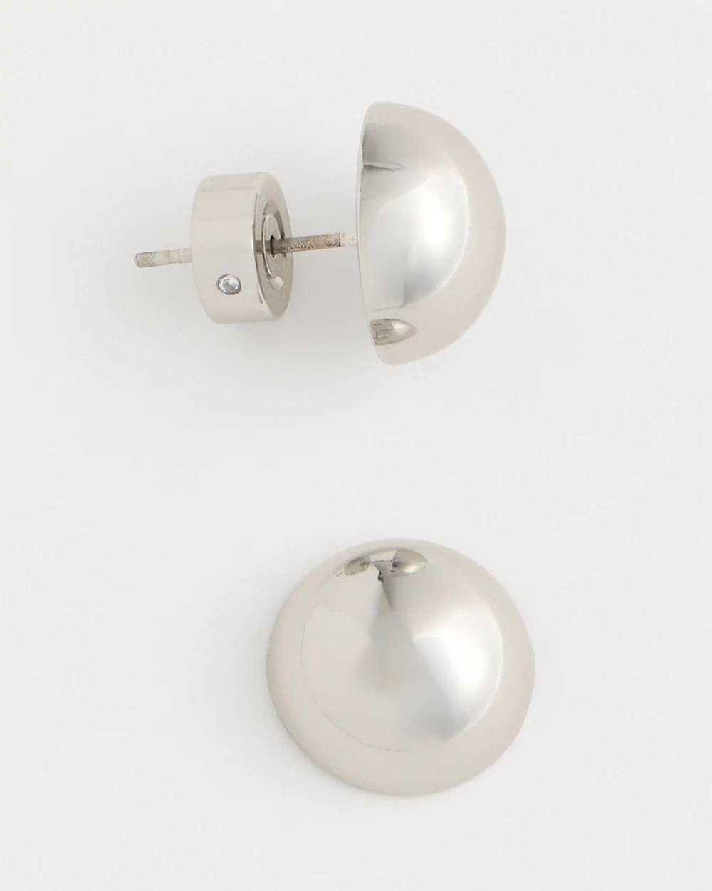 Chico's US - Mini Silvertone Sphere Stud Earrings
