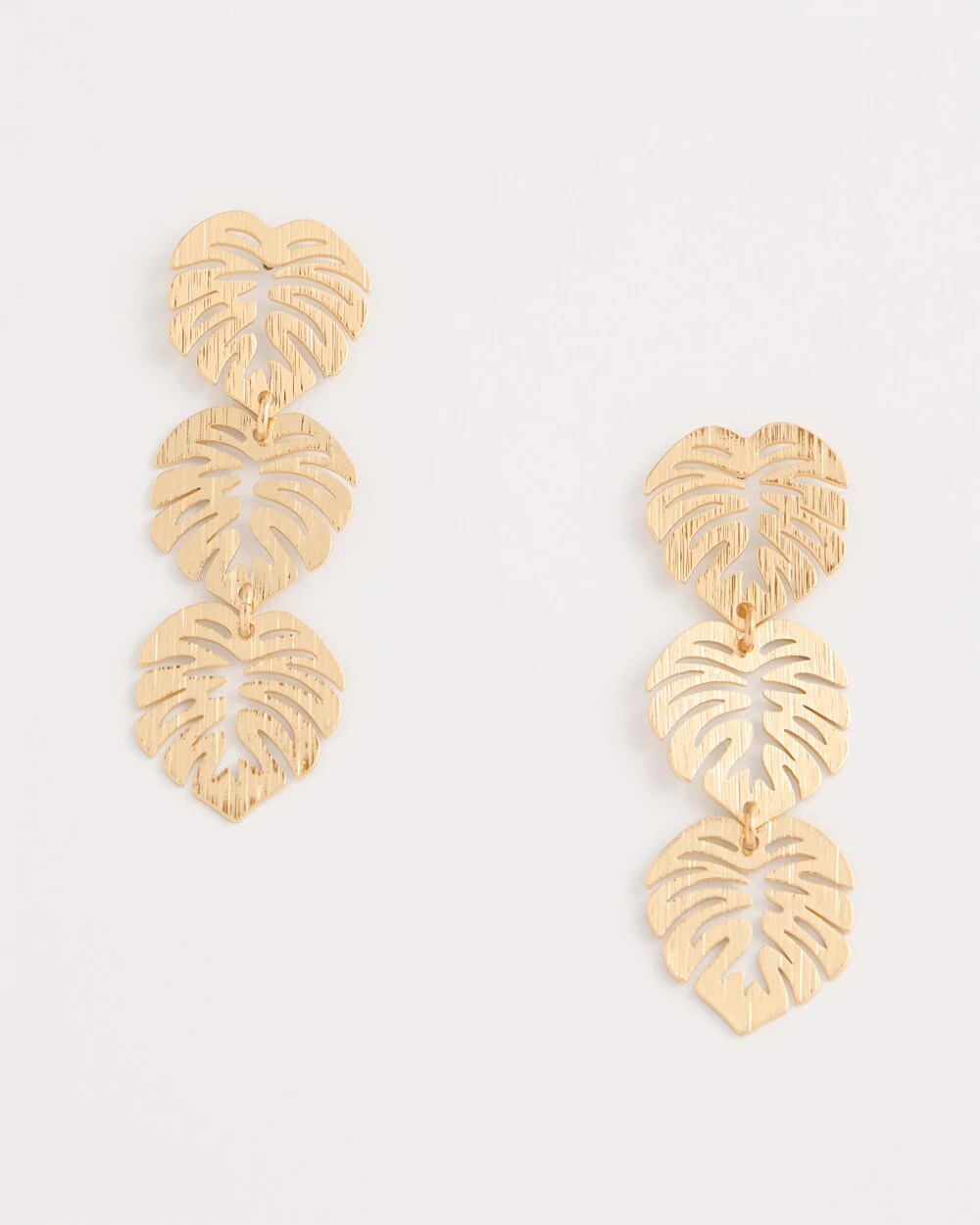 Chico's Discount - Palm Frond Linear Drop Earrings