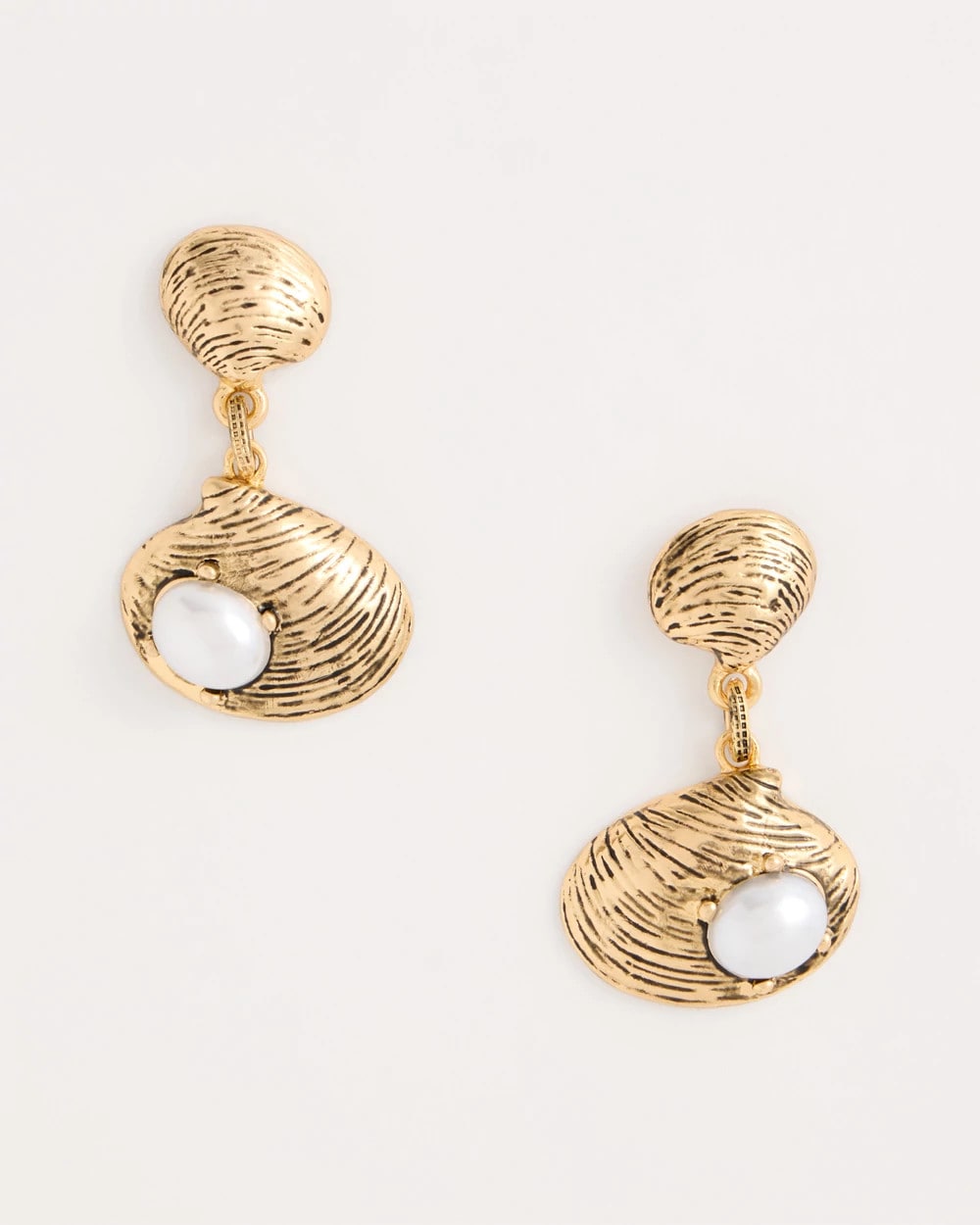 Chico's On Sale - Golden Shell Drop Earrings