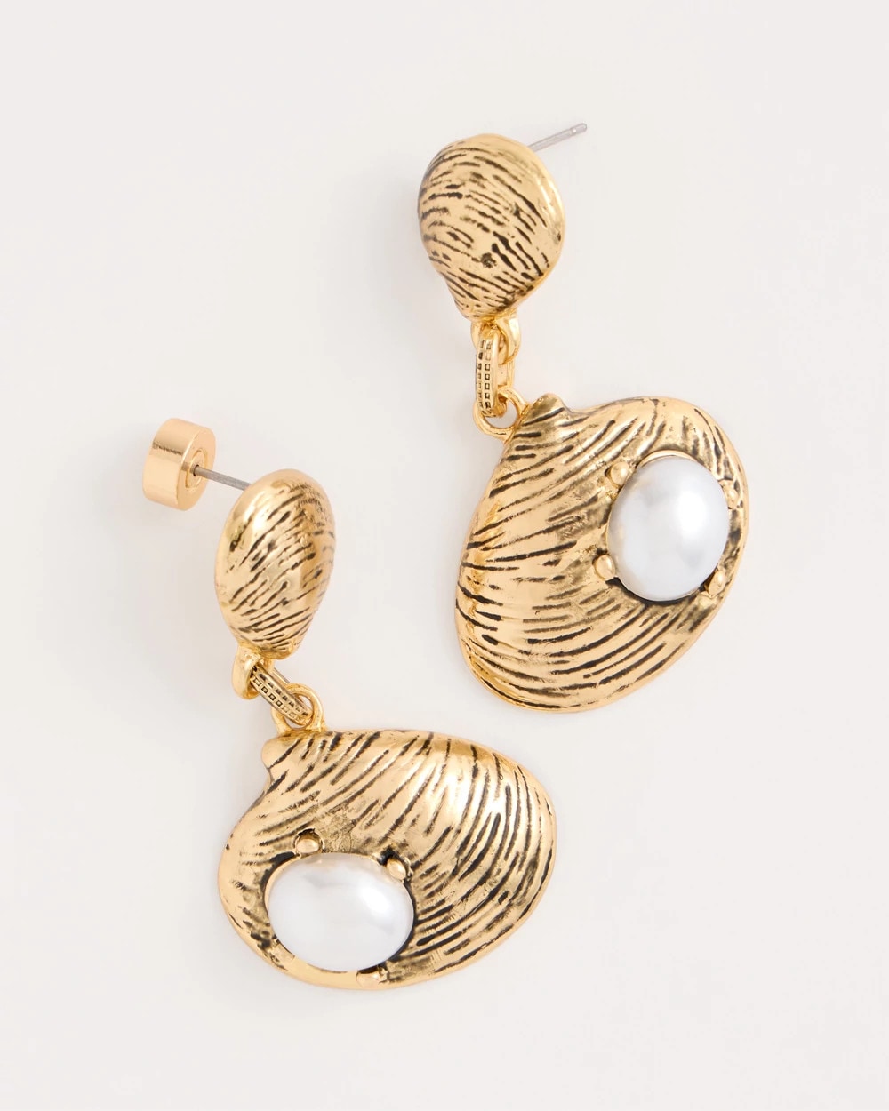 Chico's On Sale - Golden Shell Drop Earrings