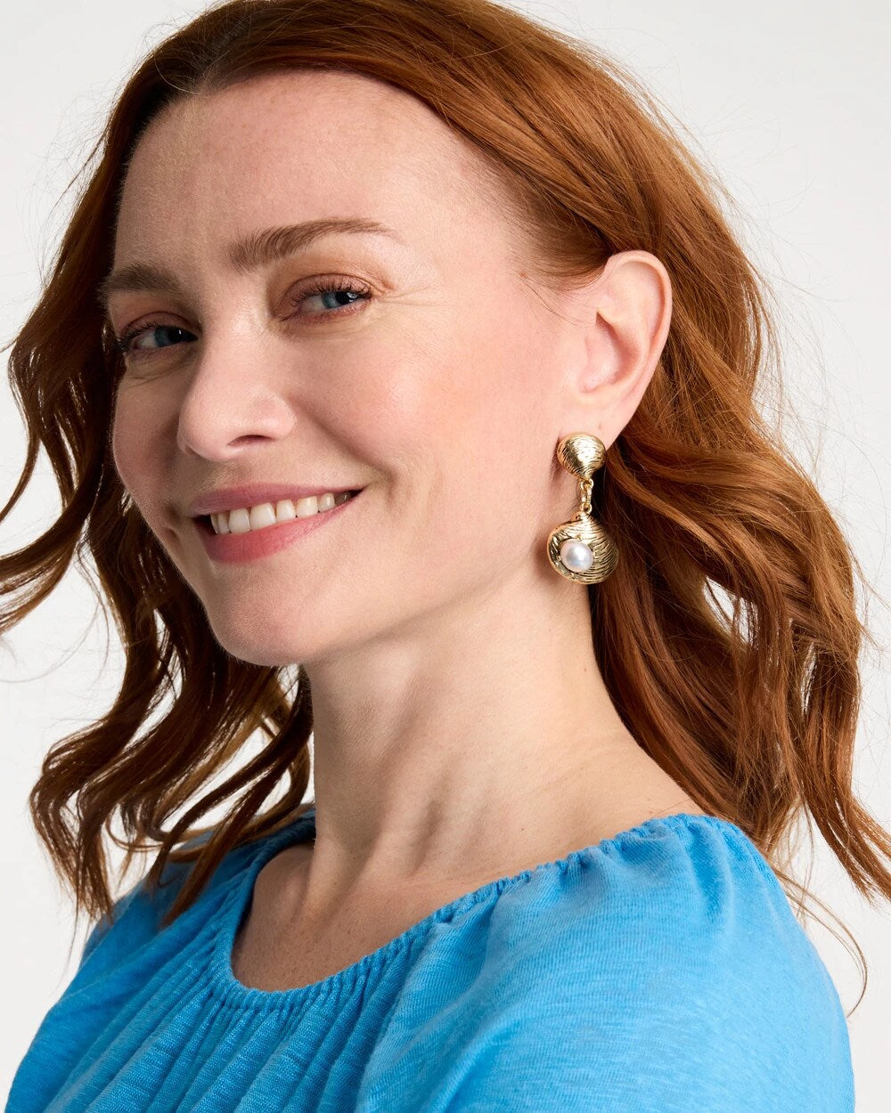 Chico's On Sale - Golden Shell Drop Earrings