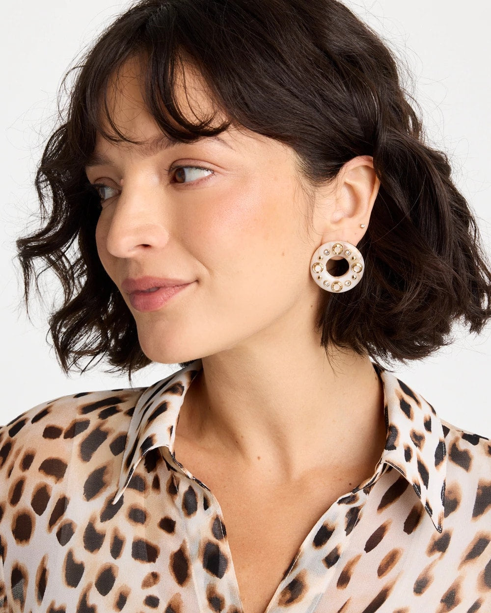 Chico's For Sale - Embellished Neutral Stud Earrings