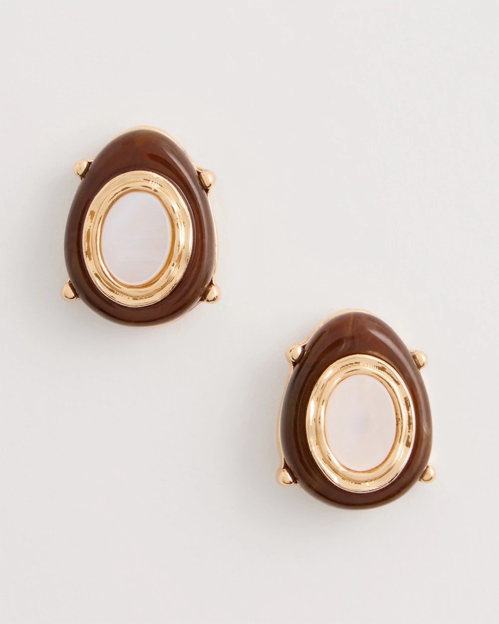 Chico's US - Genuine River Shell Stud Earrings
