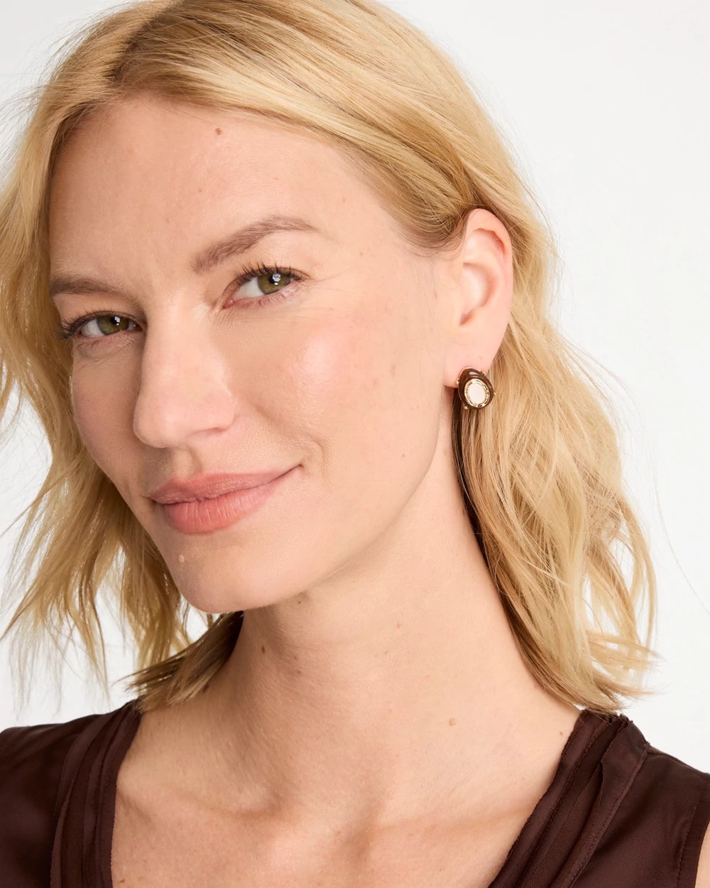 Chico's US - Genuine River Shell Stud Earrings