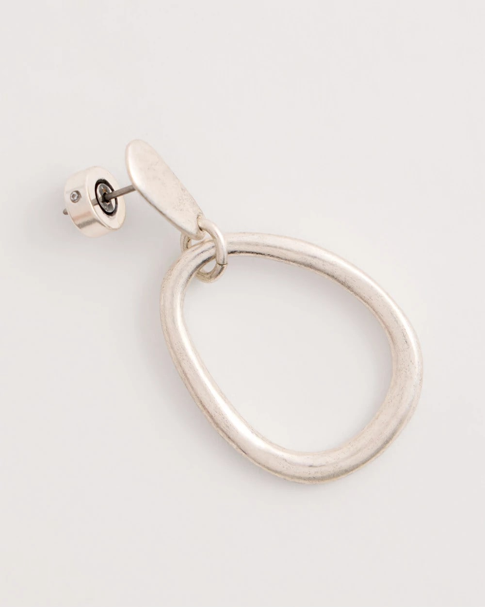 Chico's US - Silvertone Open Circle Drop Earrings