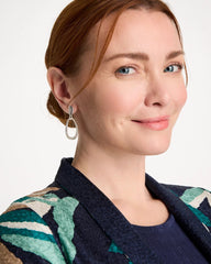 Chico's US - Silvertone Open Circle Drop Earrings