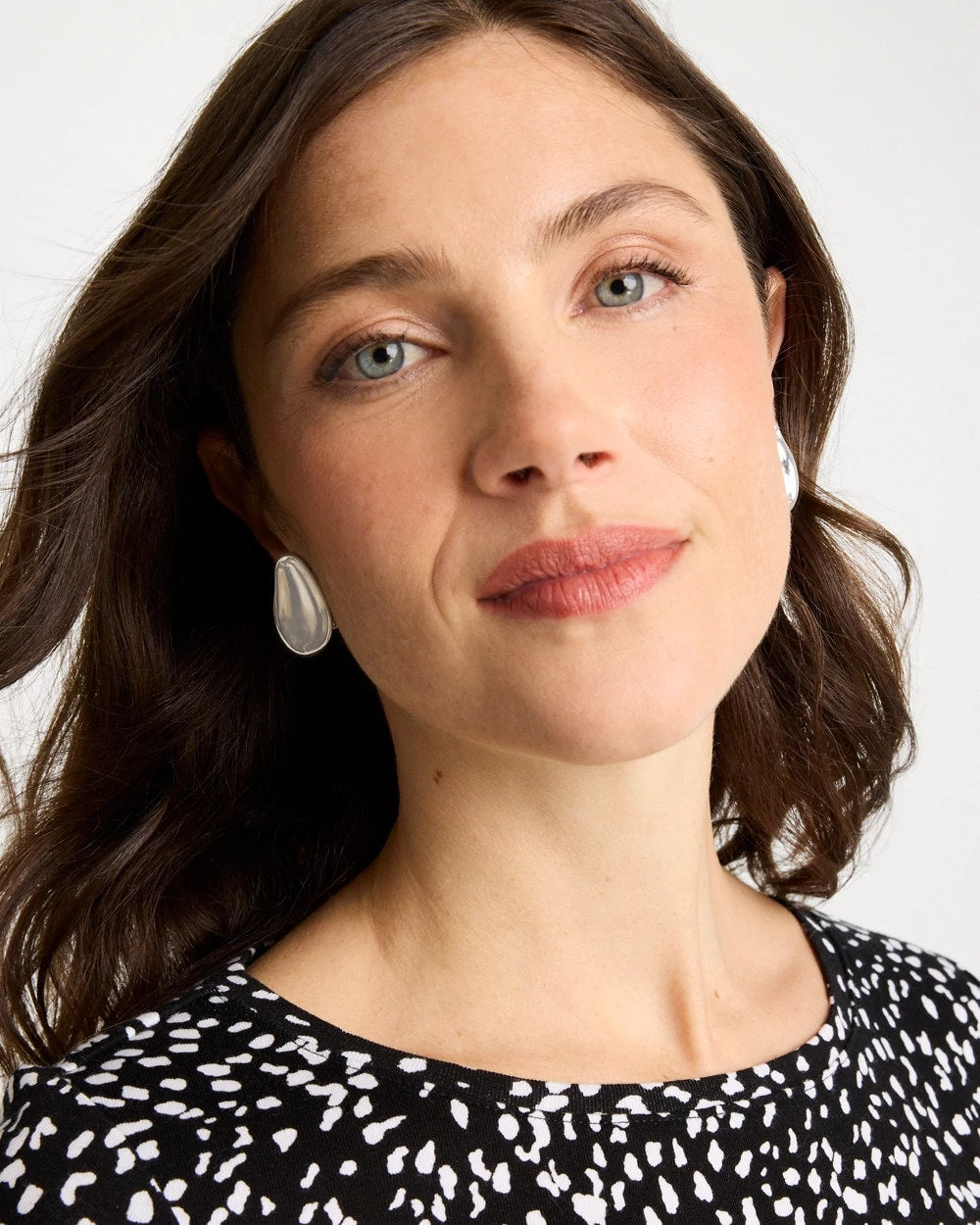 Chico's Discount - Silvertone Stud Clip-On Earrings