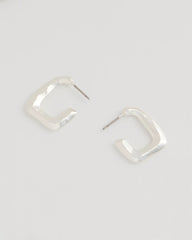 Chico's Outlet - Mini Silvertone Square Earrings