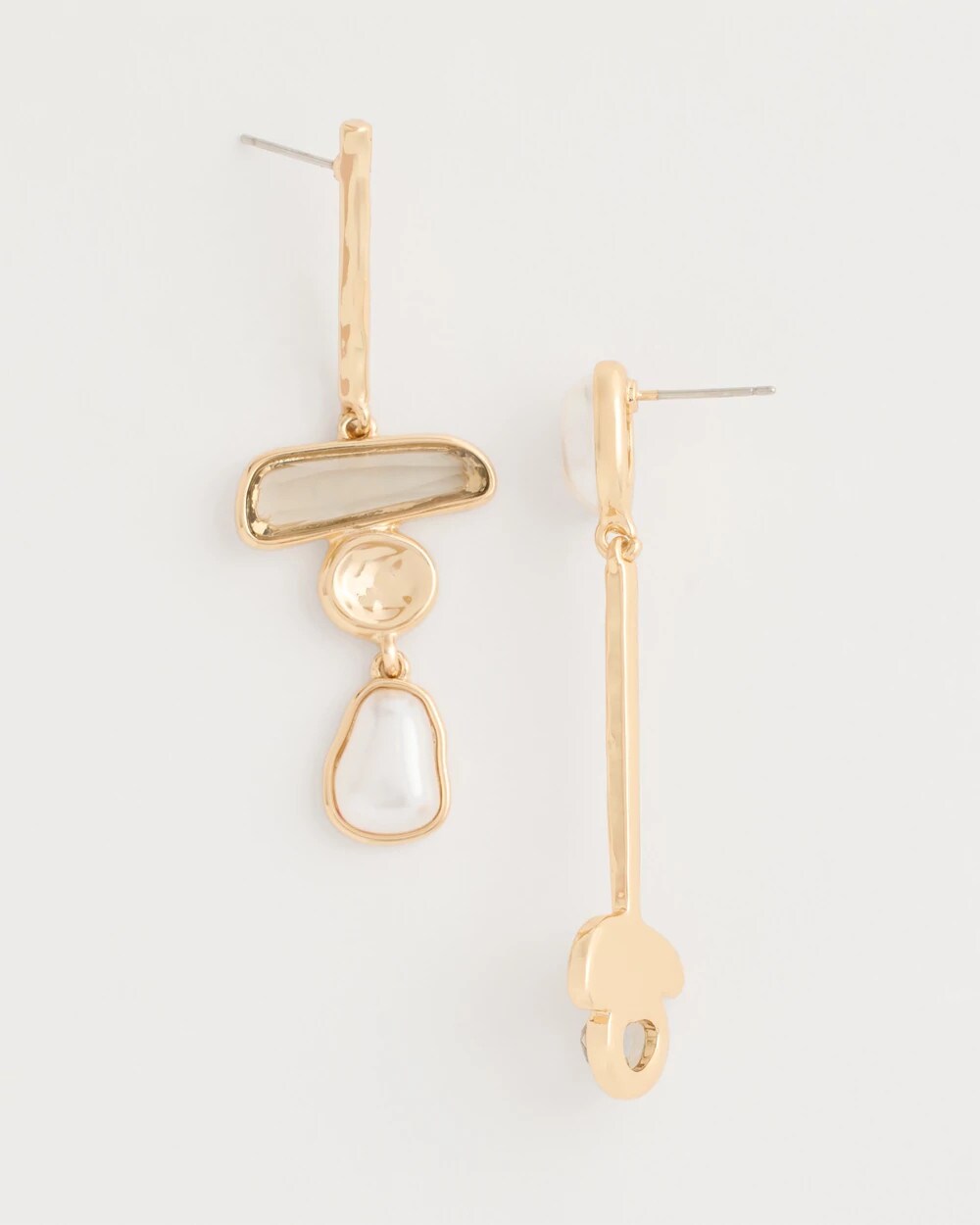 Chico's Sale - Asymmetrical Pearlescent Linear Earrings