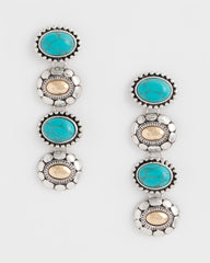 Chico's Online - Turquoise Mixed Metal Linear Earrings
