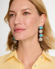Chico's Online - Turquoise Mixed Metal Linear Earrings