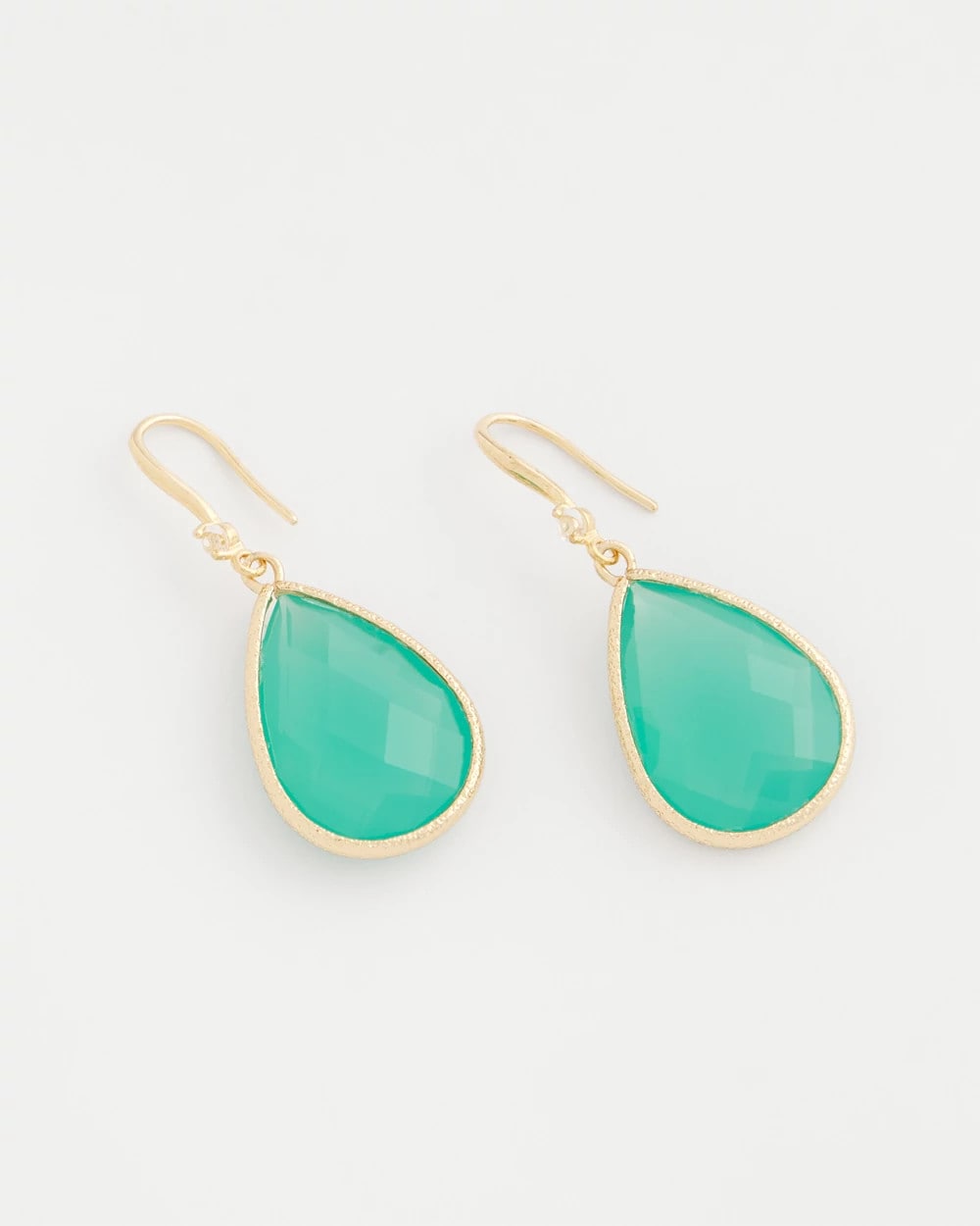 Chico's / Green Teardrop Fishwire Earrings