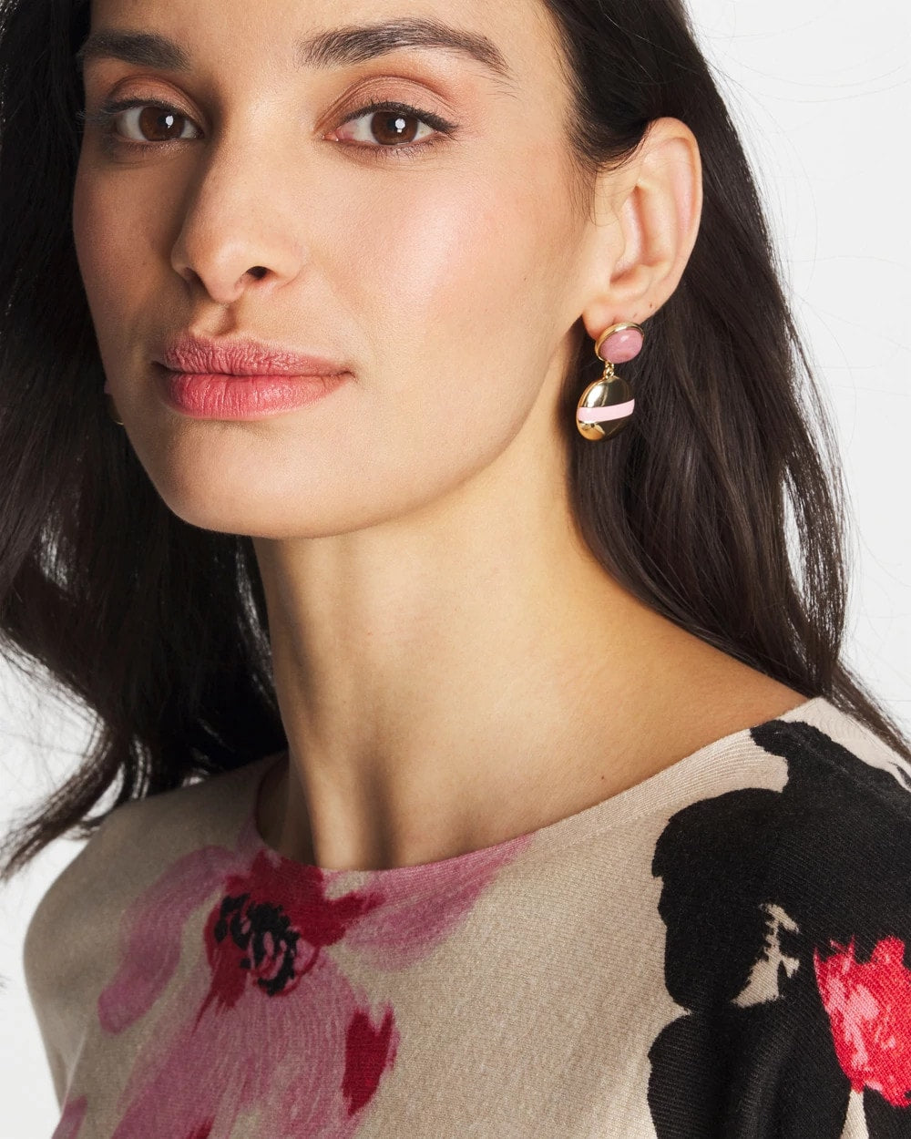 Chico's Sale - Pink Enamel Sphere Drop Earrings