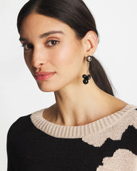 Chico's US - Linear Black Bead Cluster Earrings