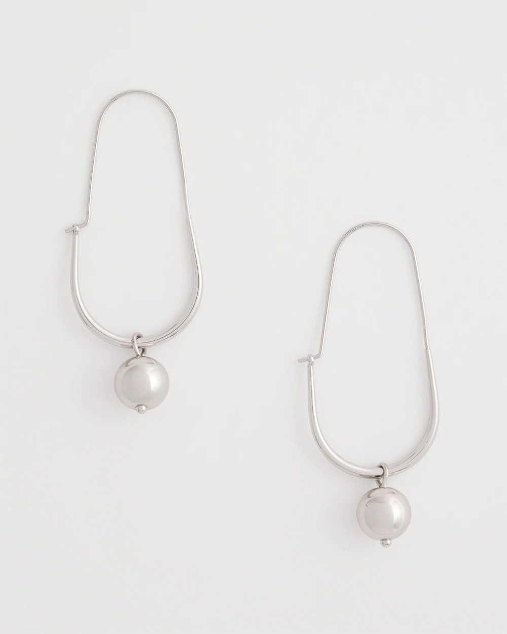 Chico's Discount - Silver Bead Threader Earrings