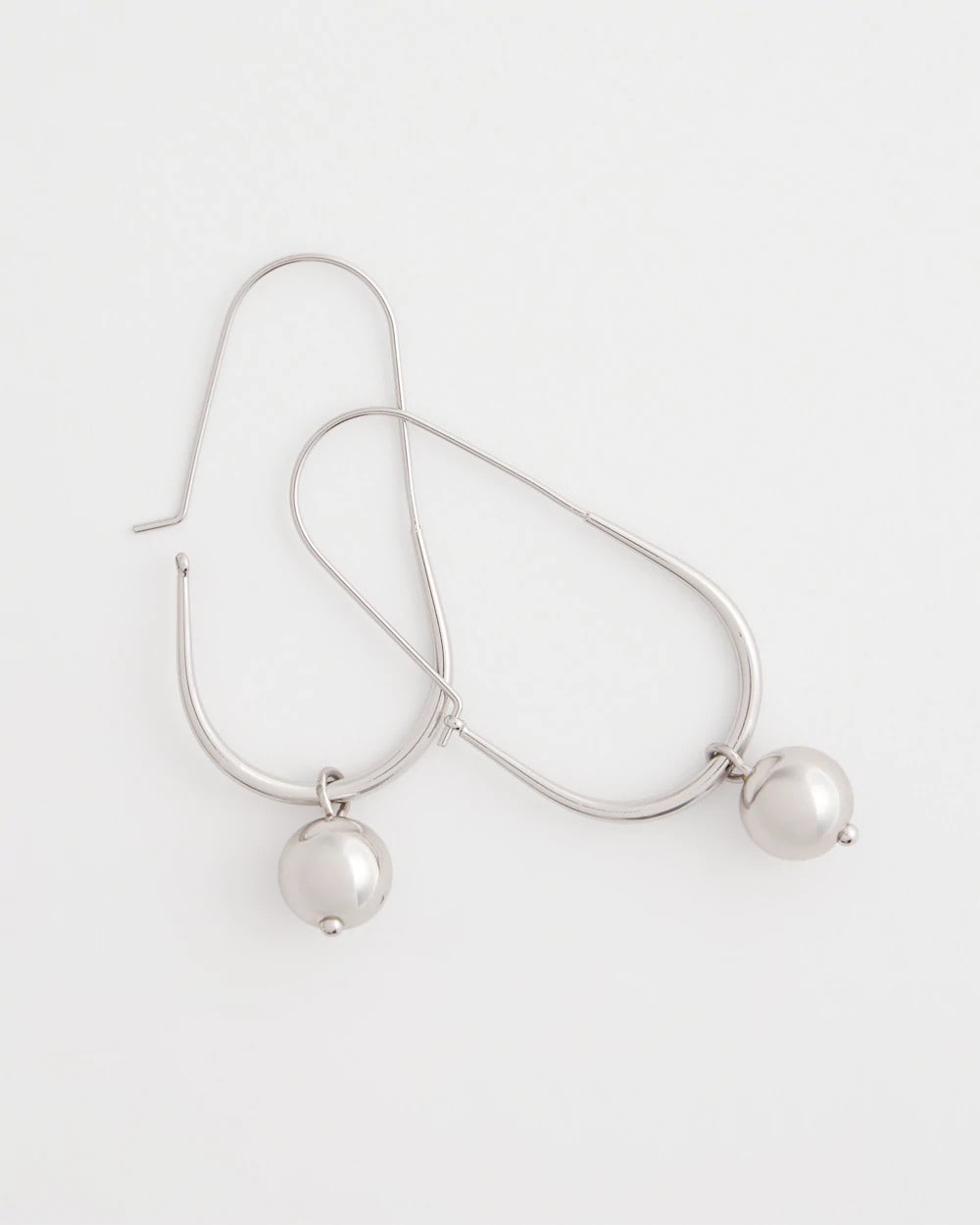 Chico's Discount - Silver Bead Threader Earrings