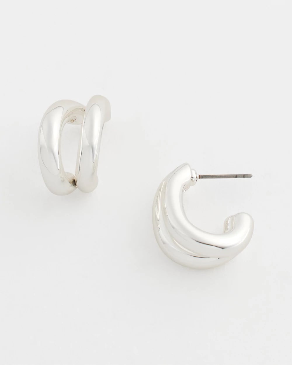 Chico's Sale - Silver Double Mini Hoop Earrings