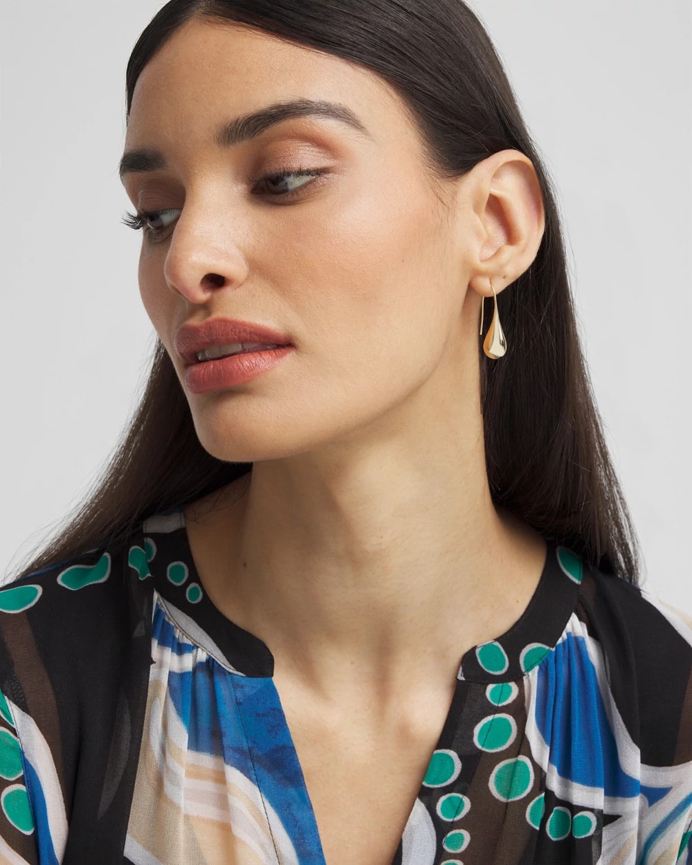 Chico's Outlet - No Droop™ Gold Tone Teardrop Threader Earrings