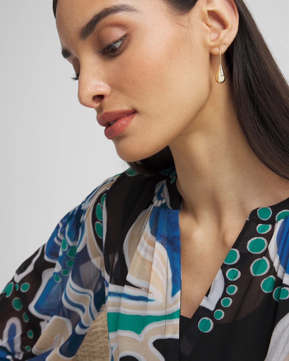 Chico's Outlet - No Droop™ Gold Tone Teardrop Threader Earrings