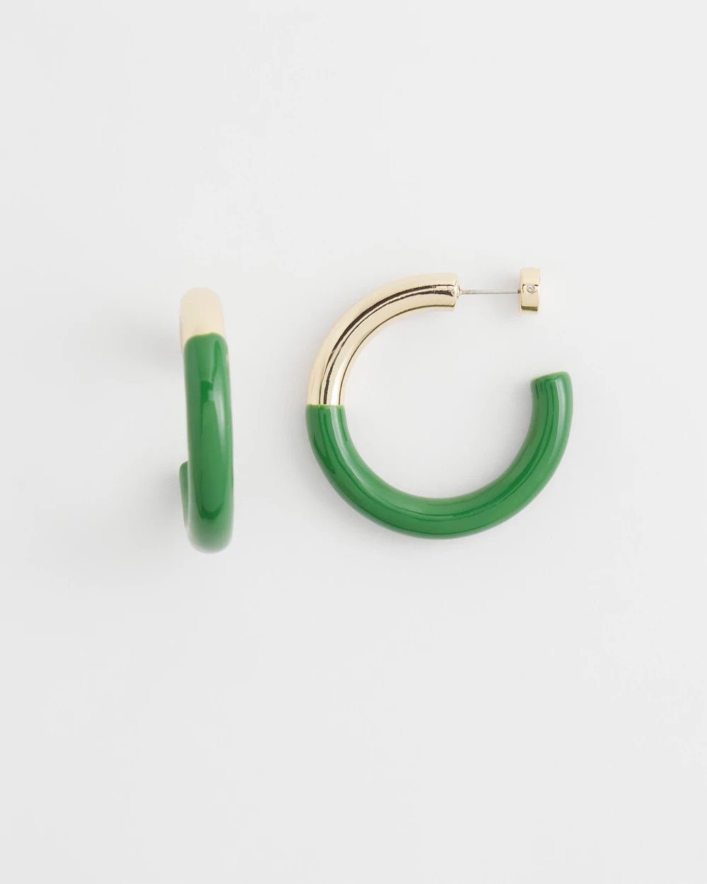 Chico's US - No Droop™ Green Dipped Hoops