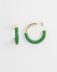 Chico's US - No Droop™ Green Dipped Hoops
