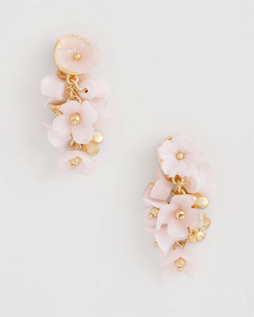 Chico's Discount - Pink Flower Cluster Drop Earrings