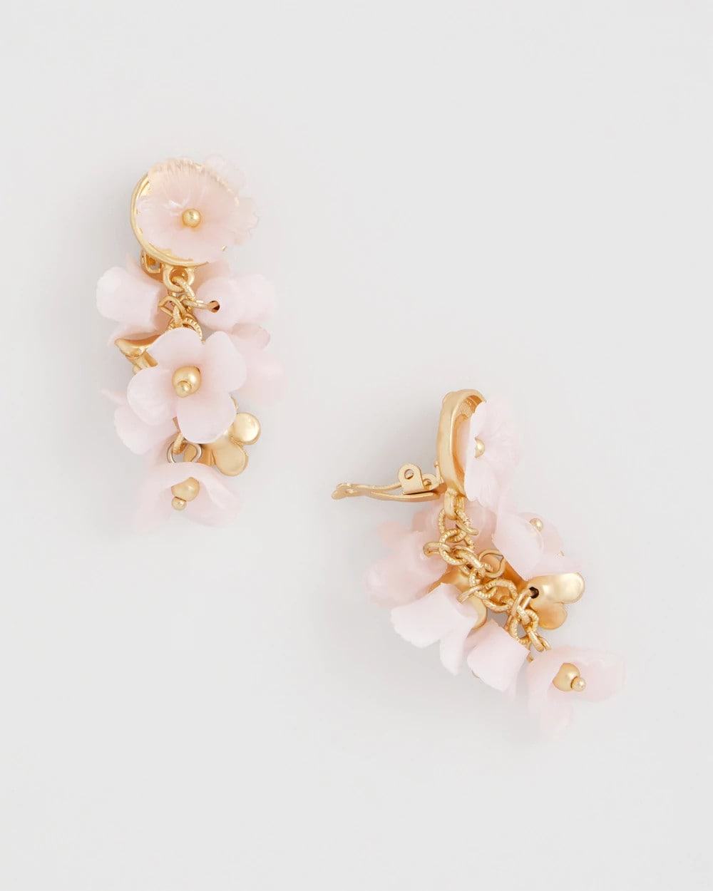 Chico's Discount - Pink Flower Cluster Drop Earrings