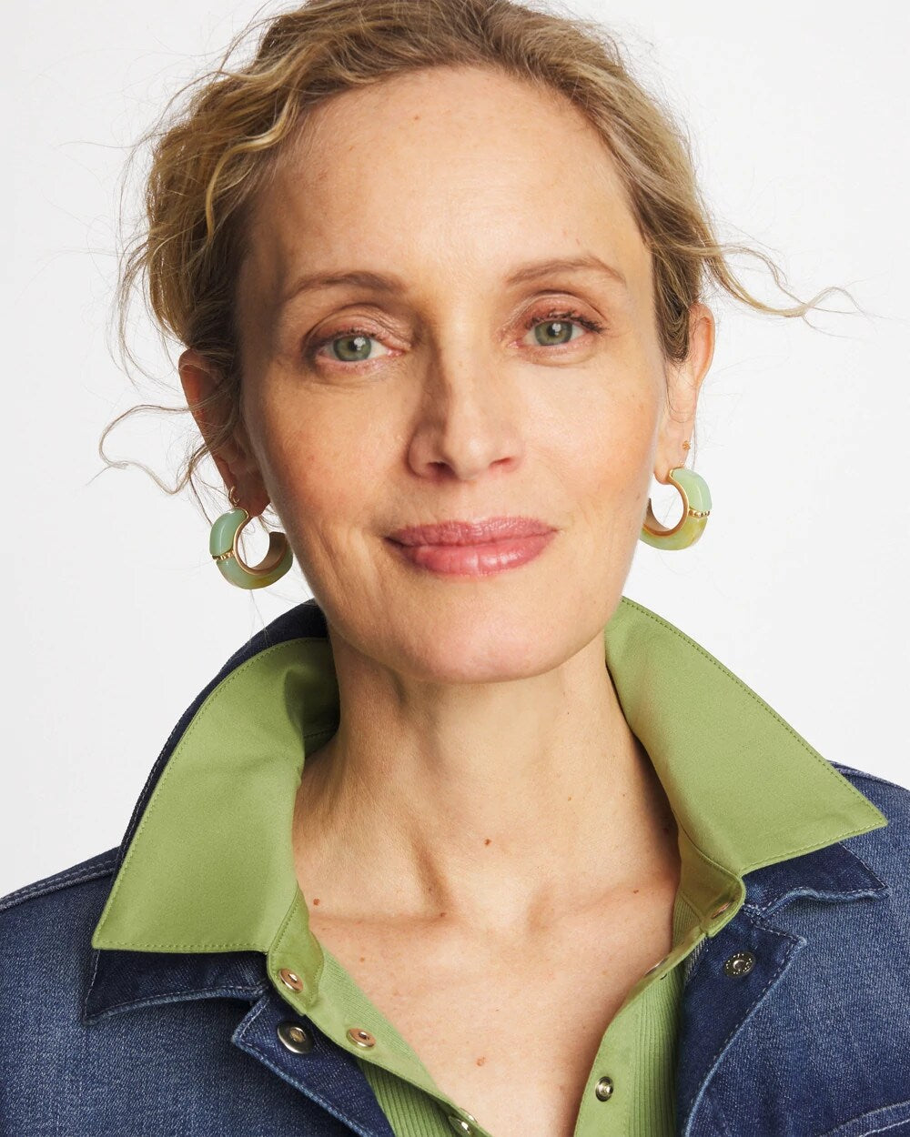 Chico's Sale - Aqua Tone Hoop Earrings