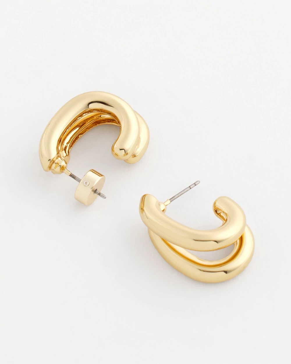 Chico's For Sale - Gold Double Mini Hoop Earrings