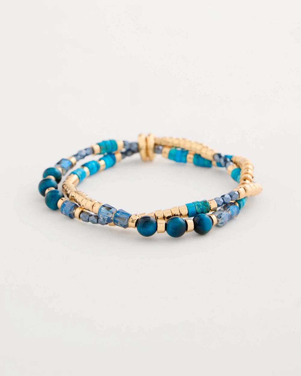 Chico's Sale - Genuine Teal Tiger's Eye Stretch Bracelet