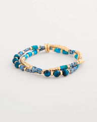 Chico's Sale - Genuine Teal Tiger's Eye Stretch Bracelet
