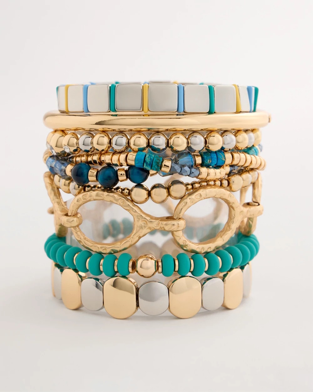 Chico's Sale - Genuine Teal Tiger's Eye Stretch Bracelet