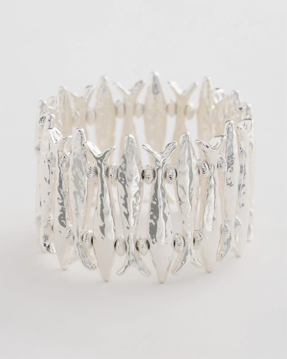 Chico's For Sale - Silvertone Fish Stretch Bracelet
